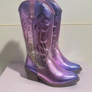 Madden Girl Shiny Purple Western Boots